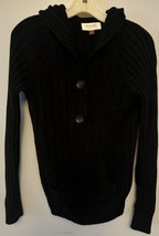 Sonoma Black 3 Button With Pockets Hoodie Sweater Size Med - £7.71 GBP