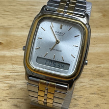 Vintage Casio Quartz Watch AQ-307 Men Analog Digital Alarm Chrono New Ba... - $45.59
