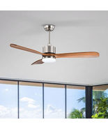 52 Inch Reversible Ceiling Fan with LED Light and Adjustable Temperature... - $192.99