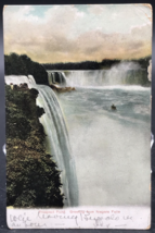 Antique 1907 Prospect Point Waterfalls Niagara Falls Postcard Postmarked Buffalo - £4.73 GBP