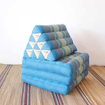 WI MON RUT - Thai Triangle Cushion (3 Fold - Light Blue) - £319.33 GBP