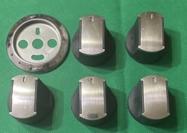Char-Broil Commercial Series Grill 5 Knob Set Plus One Bezel. Great Cond... - $24.50