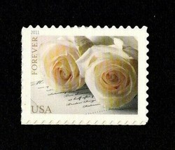 Scott 4520 - Wedding Roses - Forever Single Stamp - 2011 - MNH - £1.56 GBP