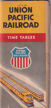 Vintage 1953 Union Pacific Railroad RR Timetable Time Tables System Map Trains - $4.00