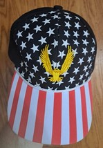 USA Flag Stars And Stripes Gold Eagle Patriotic Cap Hat - $14.50