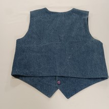 Katch Me San Francisco Women's Blue Cotton Floral Denim Reversible Vest Size L image 3