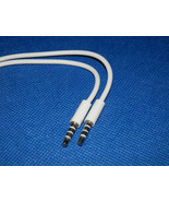 3 ft AUX 3.5 mm Extension Auxiliary Cable Male to Male Plastic White - New - CAN
