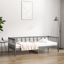 Day Bed Grey 80x200 cm Solid Wood Pine - £74.48 GBP