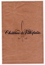 Chateau de Villefalse Winery Menu signed  Languedoc France 1990&#39;s - £32.72 GBP