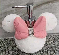 NWT Disney Minnie Mouse White Pink Rhinestone Pump Dispenser  - £31.62 GBP