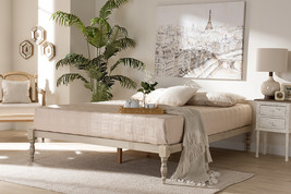Lakota Antique White Queen Size Platform Bed - $5,187.74 MXN