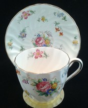 Tuscan Bouquet English Tea Cup and Saucer HPT Floral Gold Gilt-
show original... - £11.05 GBP