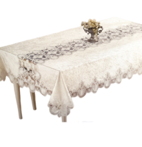 White Velvet Tablecloth 64x140&#39;&#39;, High Quality inside Velvet Gift Box 6x16 - £239.74 GBP