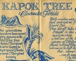 The Kapok Tree Inn Placemat Ad Card &amp; Postcard Clearwater Florida 1960&#39;s  - £28.02 GBP