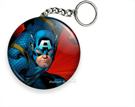 Angry Captain America Fist Superhero Comics New Keychain Key Fob Chain Ring Gift - £12.13 GBP+