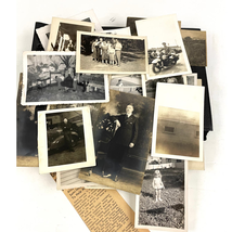 Lot of 84 Family Motorcycle Homes Cars Farms Niagara B&amp;W Photographs OOAK 1950s - £49.57 GBP