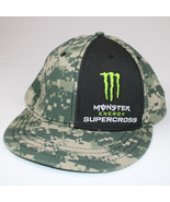 Monster Energy Supercross Hat Ball Cap Snapback Adjustable Black And Gre... - £11.08 GBP