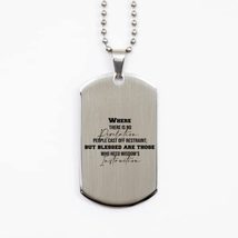 Motivational Christian Silver Dog Tag, Where There is no Revelation, People cast - £15.62 GBP