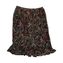 Vintage Y2K 90s 2000s White Stag Ruffle Flowy Paisley Skirt Goth Midi Le... - $260.77 MXN