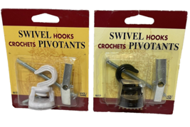 Swivel Hooks Hanging Plants Crochets White And Black Toggle Hardware Pan... - £12.62 GBP