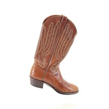 J. Chisholm Womans  70&#39;s/80&#39;s Brown Snakeskin Python Cowboy/Western Boots 7.5 - £121.28 GBP