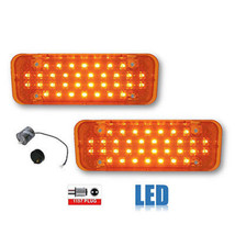 71 72 Chevy Pickup Truck Amber LED Park Light Lamp Lens PAIR &amp; Flasher 1... - £82.19 GBP