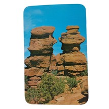Postcard Siamese Twins Garden Of The Gods Colorado Springs Colorado Chrome - $6.92