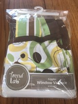 Trend Lab Giggles Tab Top Window Nursery Valance yellow green brown new - £18.34 GBP