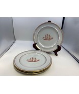 Set of 4 Spode TRADE WINDS RED Dinner Plates made in England - $184.99