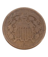 1871 Deux Cents Pièce En Bon État, Marron Couleur, Complet 4 Chiffres Date - €37,39 EUR