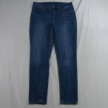 Seven7 14 Mid Rise Skinny Medium Wash Stretch Denim Womens Jeans - £11.93 GBP