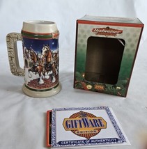 Vintage 1998 Anheuser Busch Budweiser CS343SE Grants Farm Holiday Stein - £14.75 GBP