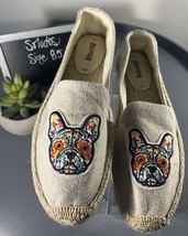 Women&#39;s Soludos Frenchie Dog Multicolor Espadrilles  Smoking Slipper Siz... - $50.00