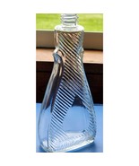 1950&#39;s White Rain Clear Glass Embossed Shampoo Bottle 6 3/4&quot; Great Accen... - $15.27