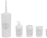 The Seven-Piece Paris Bathroom Set (White) From Home Basics Is Composed Of - $32.99