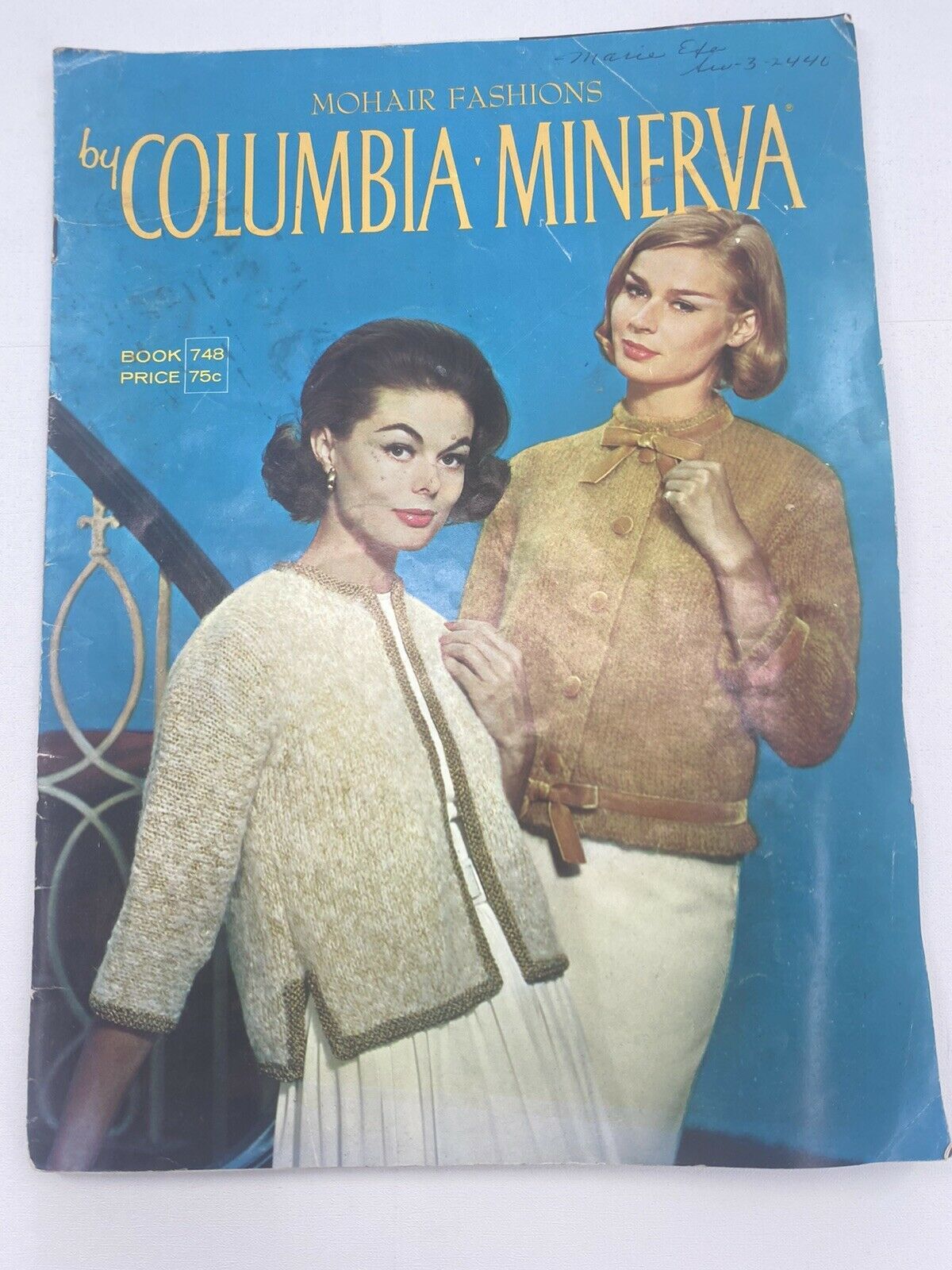 Vintage Mohair Fashions Sweaters to Knit by Columbia Minerva #748 Knitting Yarns - $12.99