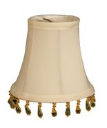 Royal Designs, Inc. Beaded Bell Clip On Chandelier Shade CS-310B-5WH, Wh... - $24.30 CAD+