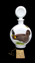 WHISKEY FIELD BIRD By A Singer Prairie Chicken Decanter WHITE GLASS 1969... - $21.78