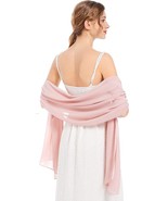 Shawls and Wraps Soft Chiffon Scarve Scarf For Evening Party Dresses Wed... - £10.15 GBP