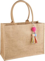  Canvas Tote Bag Women Large Jute Bag Beach Bag Waterproof Shopping Bags Han - £24.70 GBP
