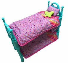 My Life Furniture Stacking Bunk Beds with Bedding fits American Girl 18&quot; Dolls - £45.31 GBP