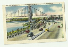 Vintage Postcard, West Side Express Highway/George Washington Bridge, New York   - £5.49 GBP