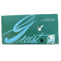 1956 Greist Automatic Buttonholer Original Box 6 Templates No Manual. Un... - $18.80