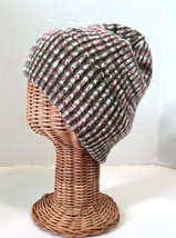 Olive Green/Pink/White Mixed Knitted Beanie Cap Baggy Hat Soft Warm #N For Gift - £13.57 GBP