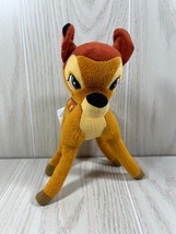 Disney Bambi small 9&quot; plush beanbag deer stuffed animal Just Play - £6.30 GBP