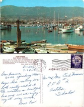 California Santa Barbara Yacht Harbor Posted 1958 to Hossner Ashton ID Postcard - £7.42 GBP
