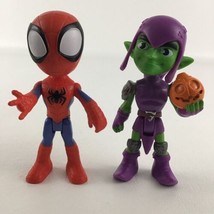 Marvel Spidey & His Amazing Friends Spider-Man Green Goblin 4" Figures Lot Toy - $19.75
