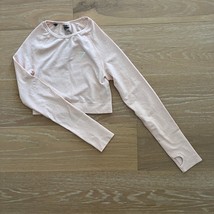 Gymshark Vital Seamless Long Sleeve Crop Top Blush Nude Marl Small - $35.00 CAD