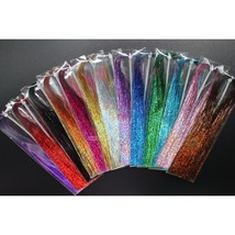 Tigofly 13 pa 13 colors 0.m Holographic Flashabou Glittering Tinsel Sparkle Crys - £66.10 GBP