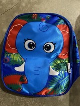 Quest Kids Satin Insulated Lunch Bag With Zipper Elephant Design Blue Co... - $6.85